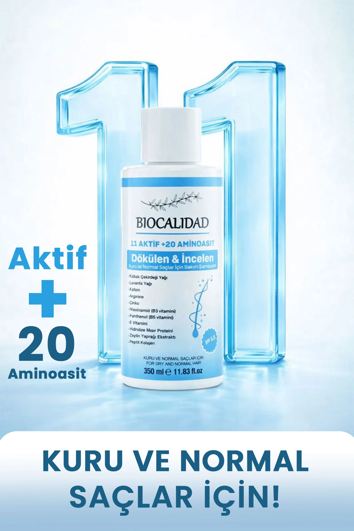 Kuru ve Normal Saçlar İçin Dökülme & İncelme Karşıtı Şampuan - 350ml