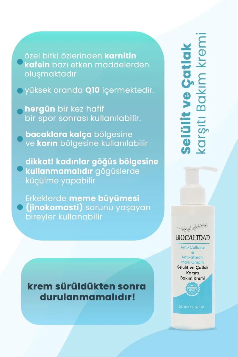 Selülit ve Çatlak Karşıtı Bakım Kremi - 200ml