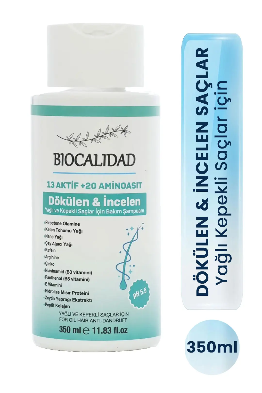 Yağlı ve Kepekli Saçlar İçin Dökülme & İncelme Karşıtı Şampuan - 350ml