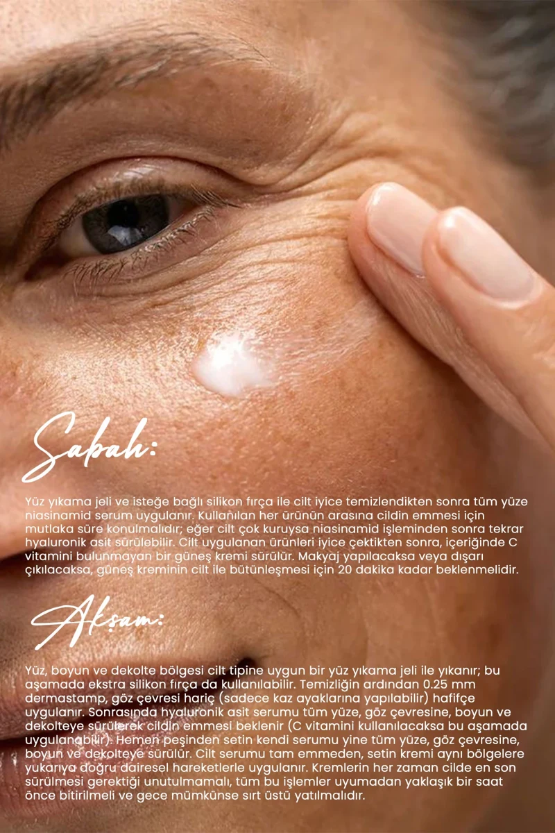 Yaşlanma ve Sarkma Karşıtı Bakım Seti - (50ml Krem + 50ml Serum)